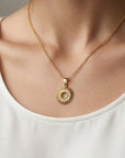 GANK - Pendentif soleil doré en acier inoxydable