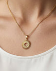 GANK - Pendentif soleil doré en acier inoxydable