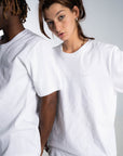 GANK T-Shirt blanc brodé ton sur ton