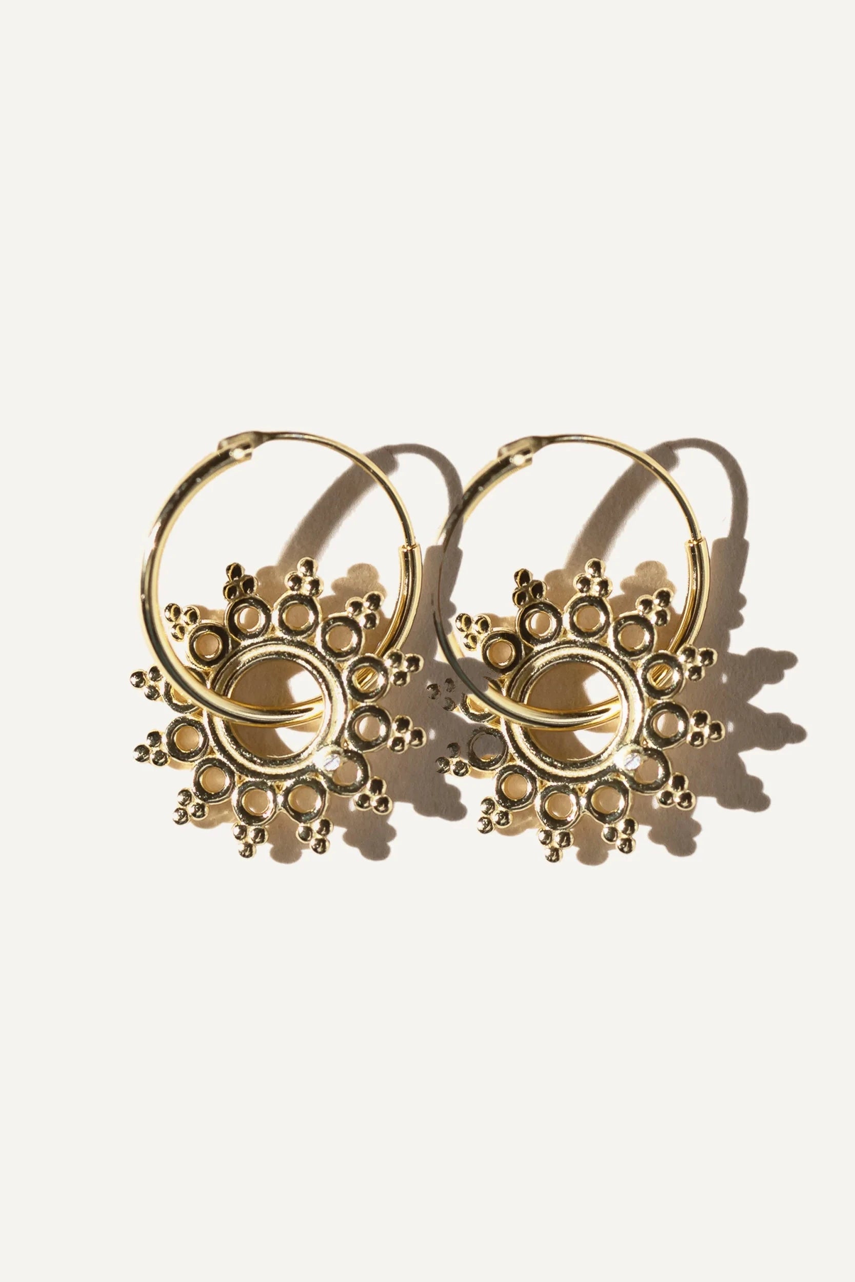 BOA boucles d'oreilles Vitri or vermeil 14k