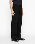 NAKED & FAMOUS - Pleated Trouser Black Sugiaya