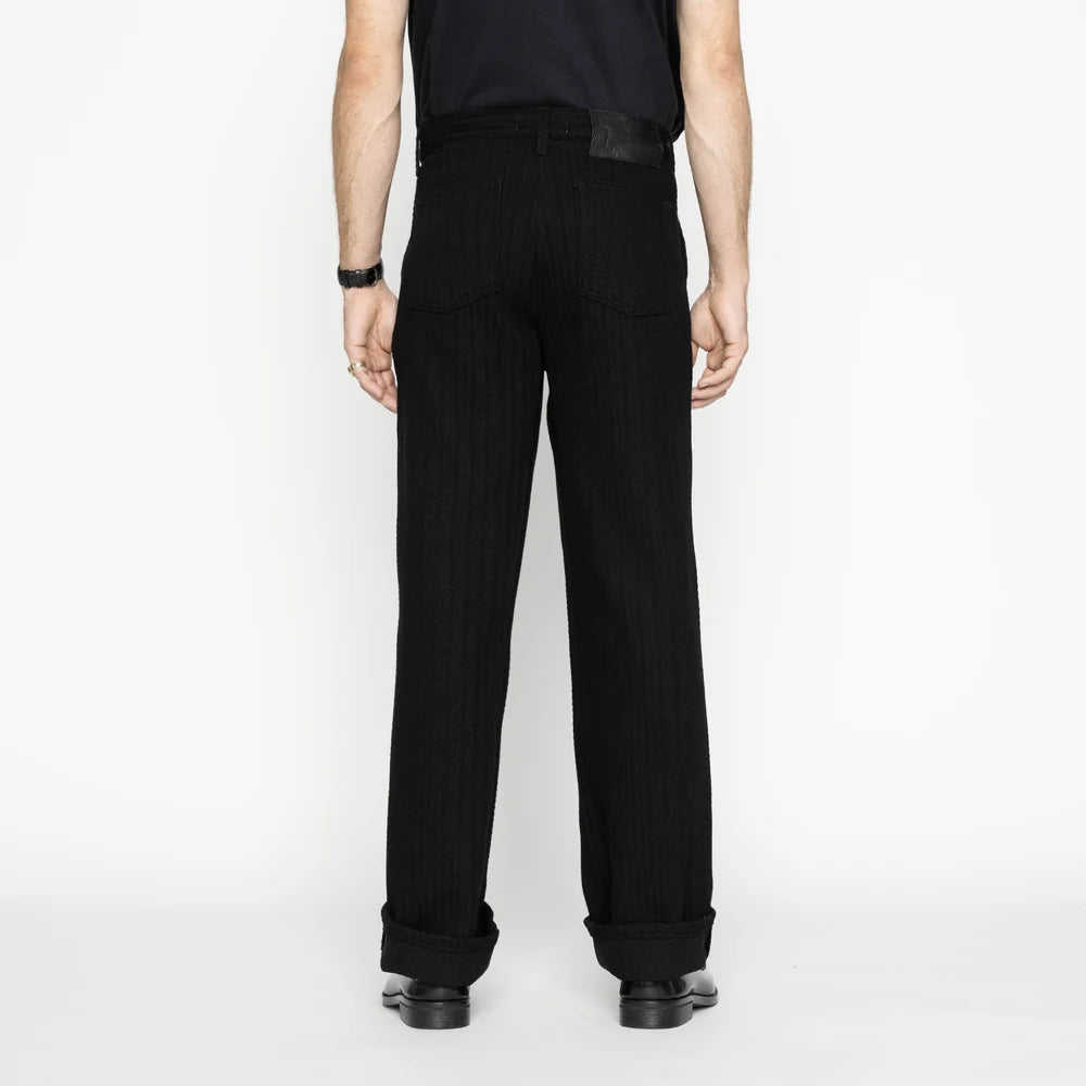 NAKED &amp; FAMOUS - Pleated Trouser Black Sugiaya