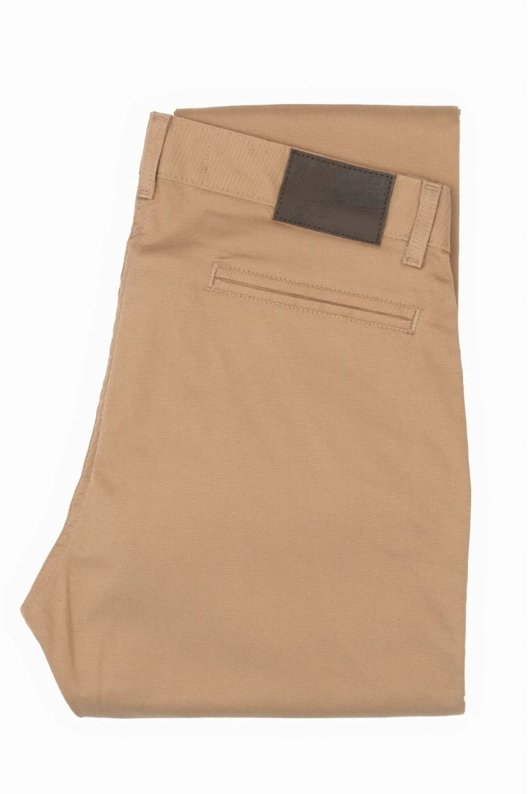 Naked &amp;amp; Famous Straight Chino - Beige Stretch Twill
