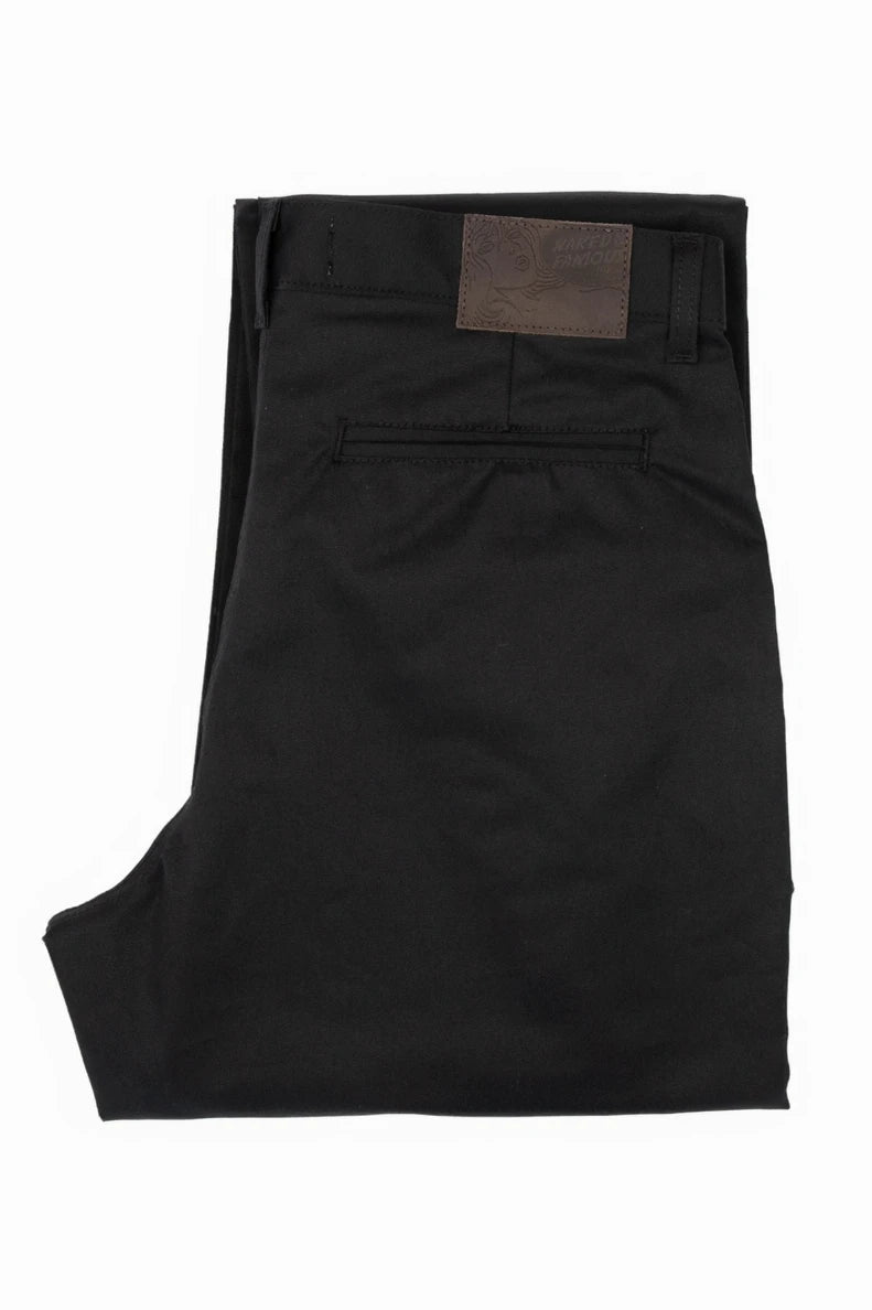 NAKED &amp; FAMOUS Straight Chino - Black Stretch Twill