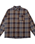 NAKED AND FAMOUS  True Shirt Slub Yarn Flannel - Navy