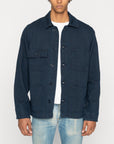 NAKED & FAMOUS Chore Coat Yagasuri Denim