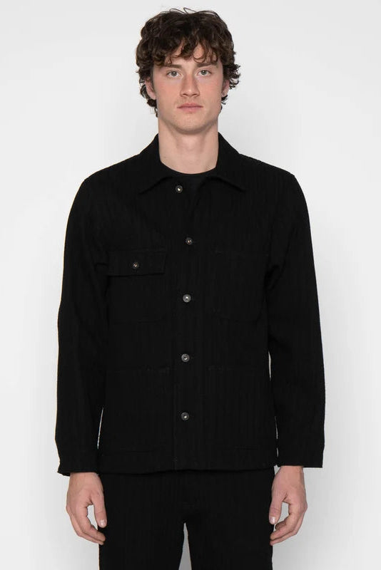 NAKED &amp; FAMOUS - Chore Coat - Black Sugiaya