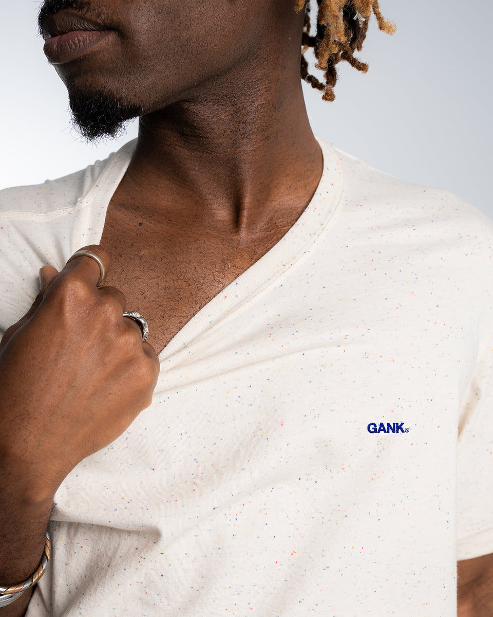 GANK T-Shirt confetti brodé en bleu