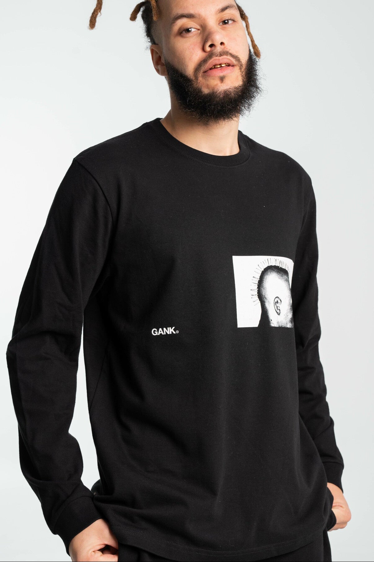 GANK Punk T-Shirt manche longue en noir