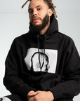 GANK Black punk hoodie in black