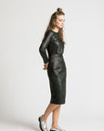 ALLISON WONDERLAND Expectations dress leather noir