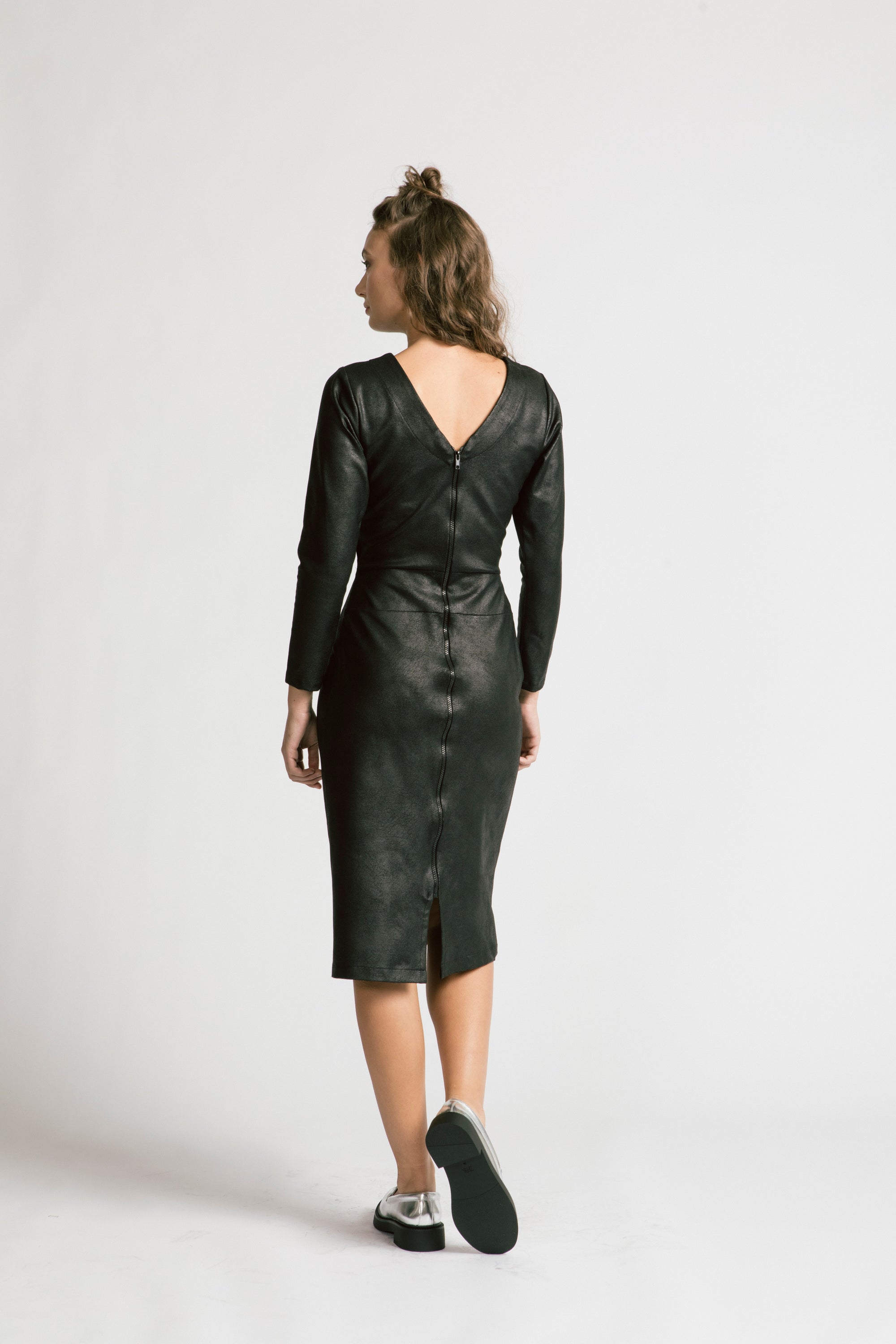 ALLISON WONDERLAND Expectations dress leather noir