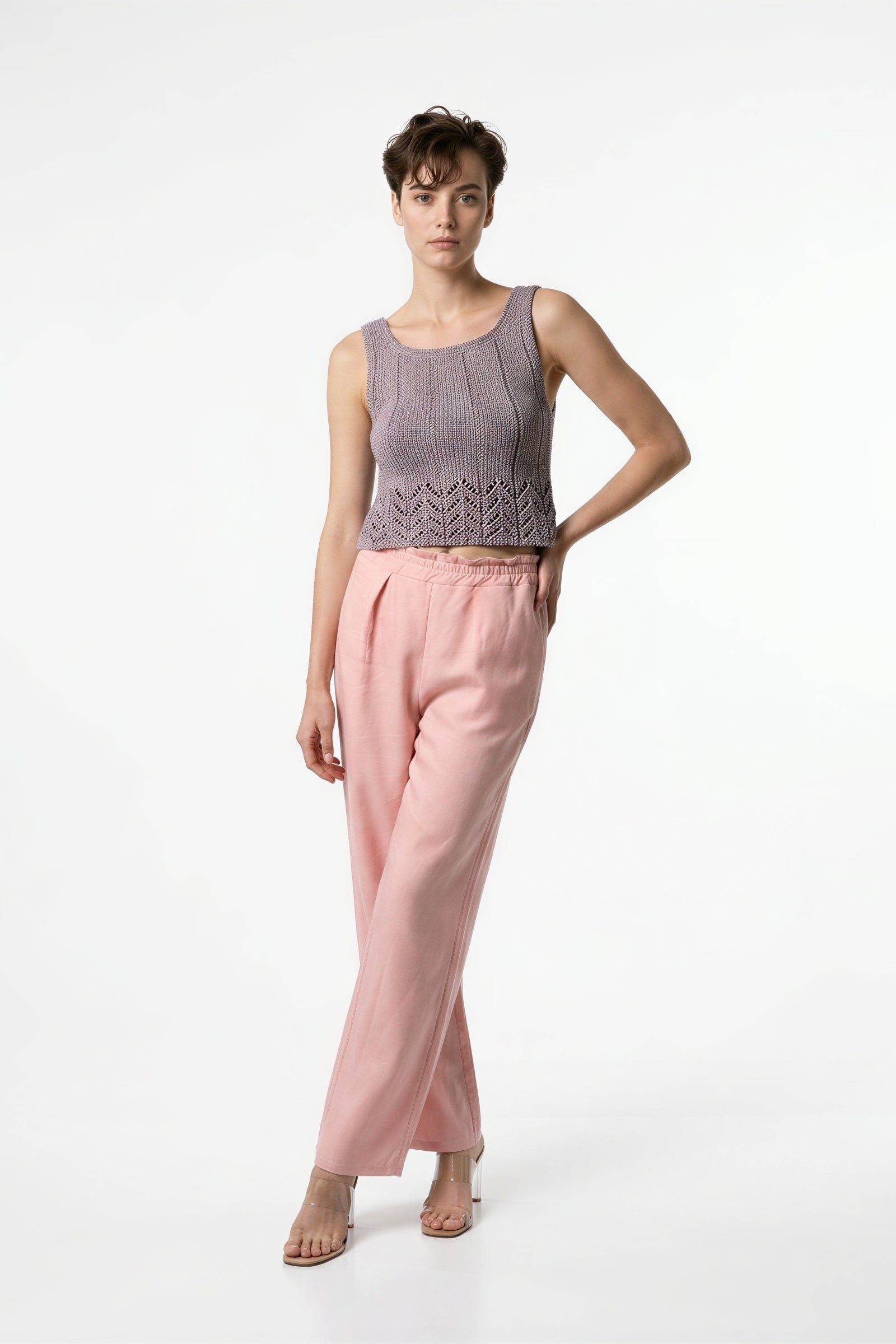 HOUSE OF DWIR - Avery Pants - Pink Linen