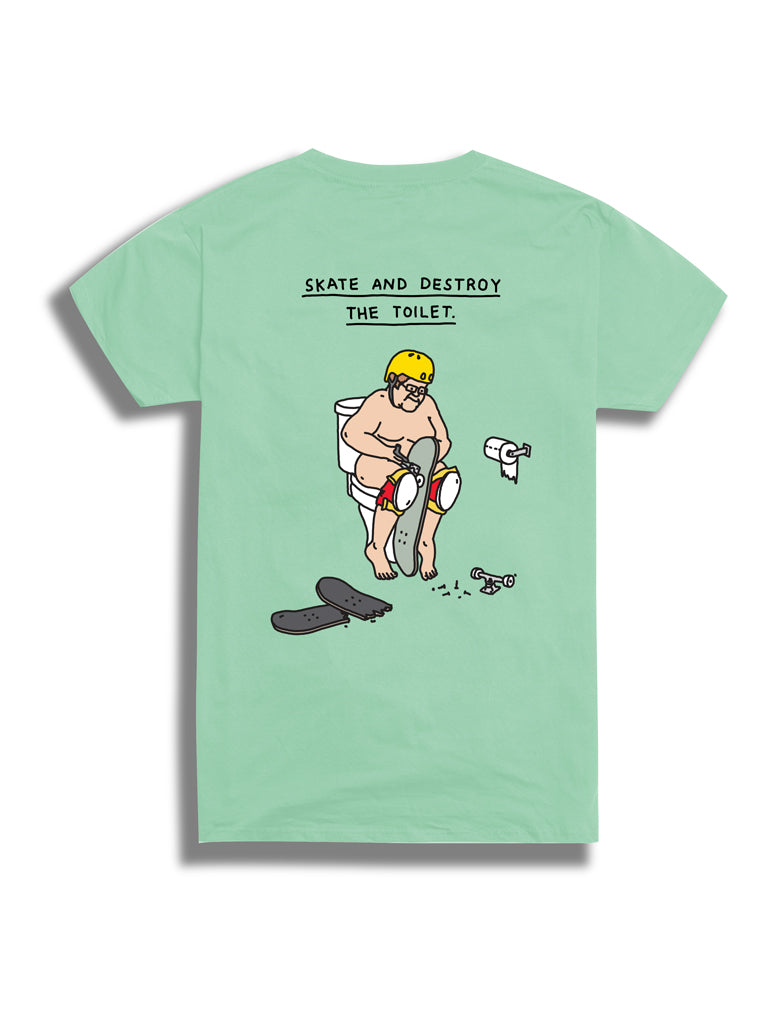 BROTHER MERLE Skate and destroy t-shirt en vert menthe
