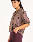 JENNIFER GLASGOW Shirt TREASURE crop circle gris