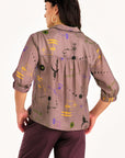 JENNIFER GLASGOW Shirt TREASURE imprimé gris