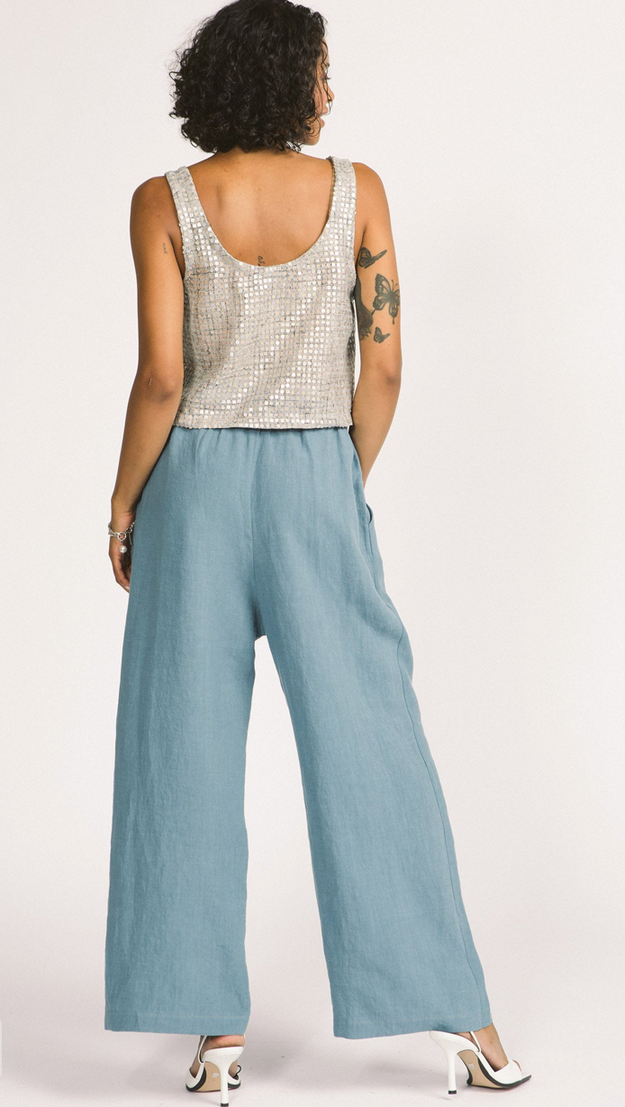 ALLISON WONDERLAND Pantalon Romy bleu ciel