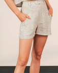 JENNIFER GLASGOW Lilith Cream Plaid Shorts