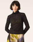 COKLUCH Top HERITAGE black ondine long sleeves