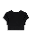 GANK T-shirt crop en noir