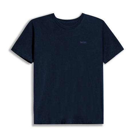 Tone on tone GANK embroidered t-shirt - Navy