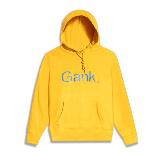 GANK Pull à capuche jaune en bleu
