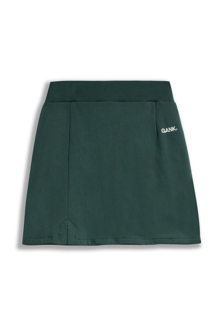 GANK Green skirt embroidered in white