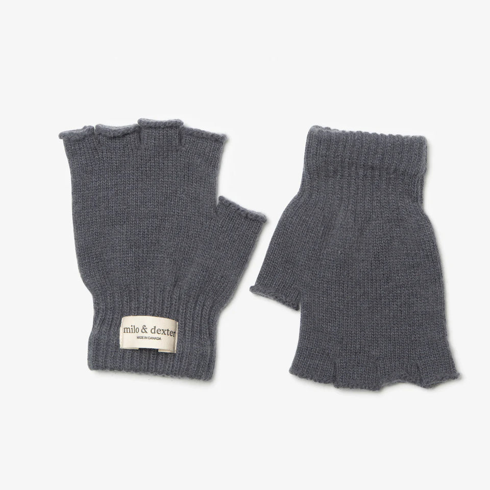 MILO AND DEXTER Classic gloves fingerless gant en gris