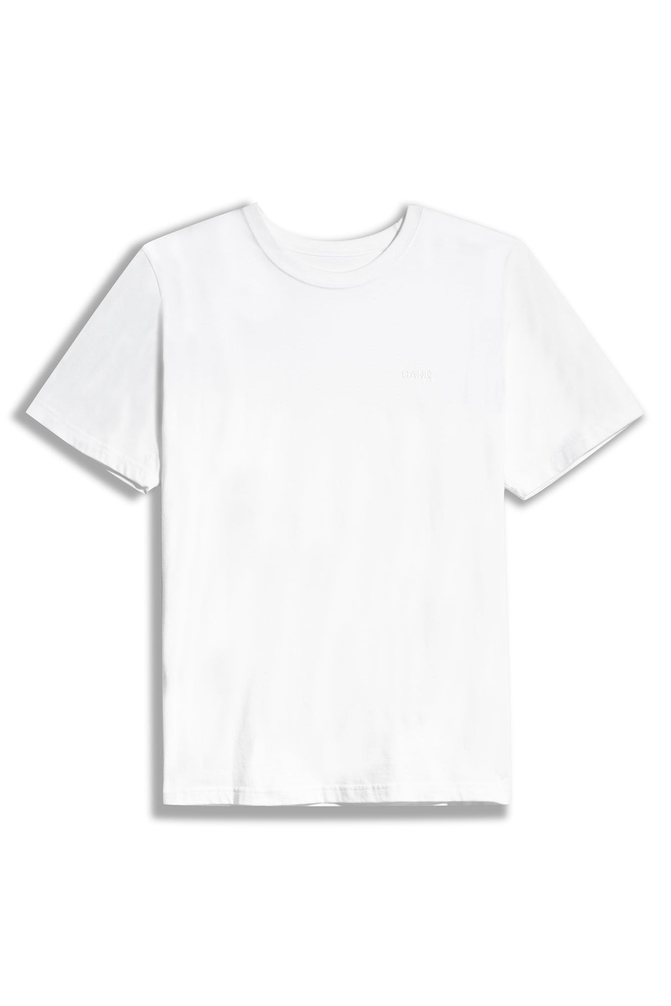 GANK T-Shirt blanc brodé ton sur ton