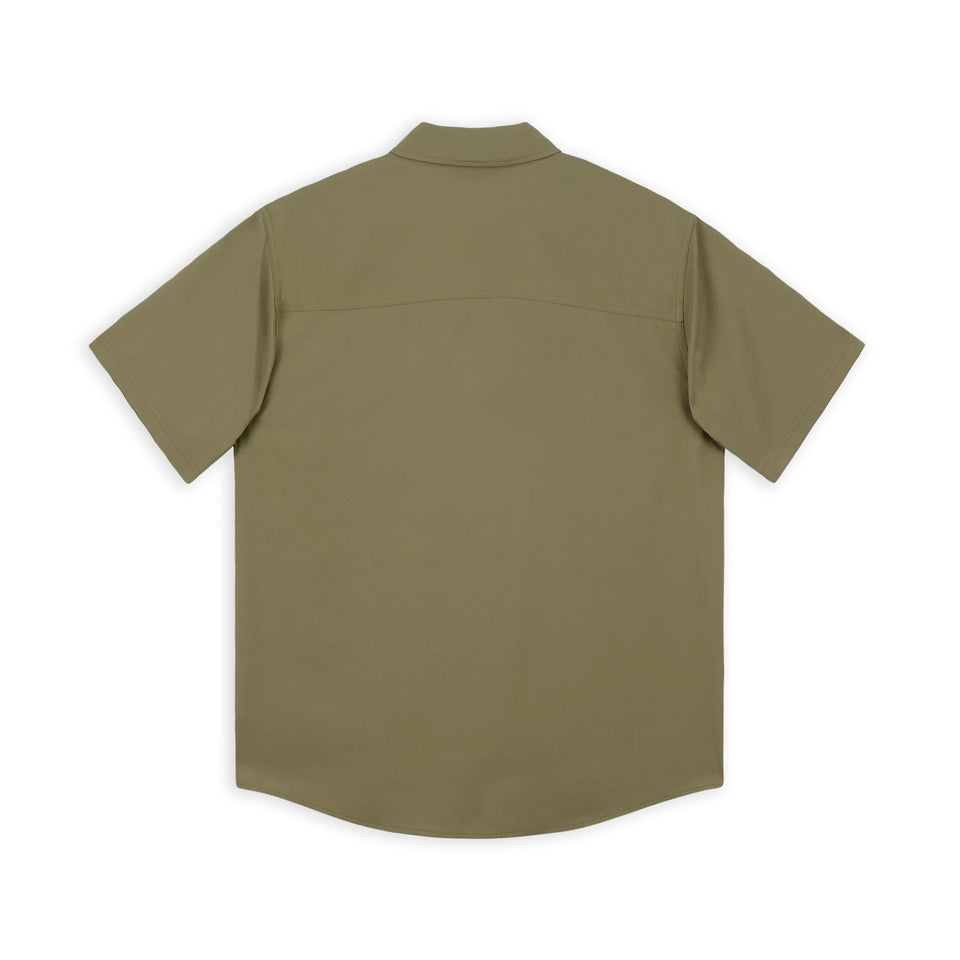 HOOKE Rivière chemise à manche courtes en vert olive