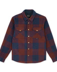 HOOKÉ Canadian overshirt navy & red wine