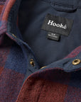 HOOKÉ Canadian overshirt navy & red wine