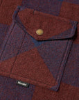 HOOKÉ Canadian overshirt navy & red wine