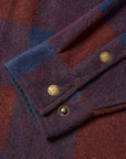 HOOKÉ Canadian overshirt navy & red wine