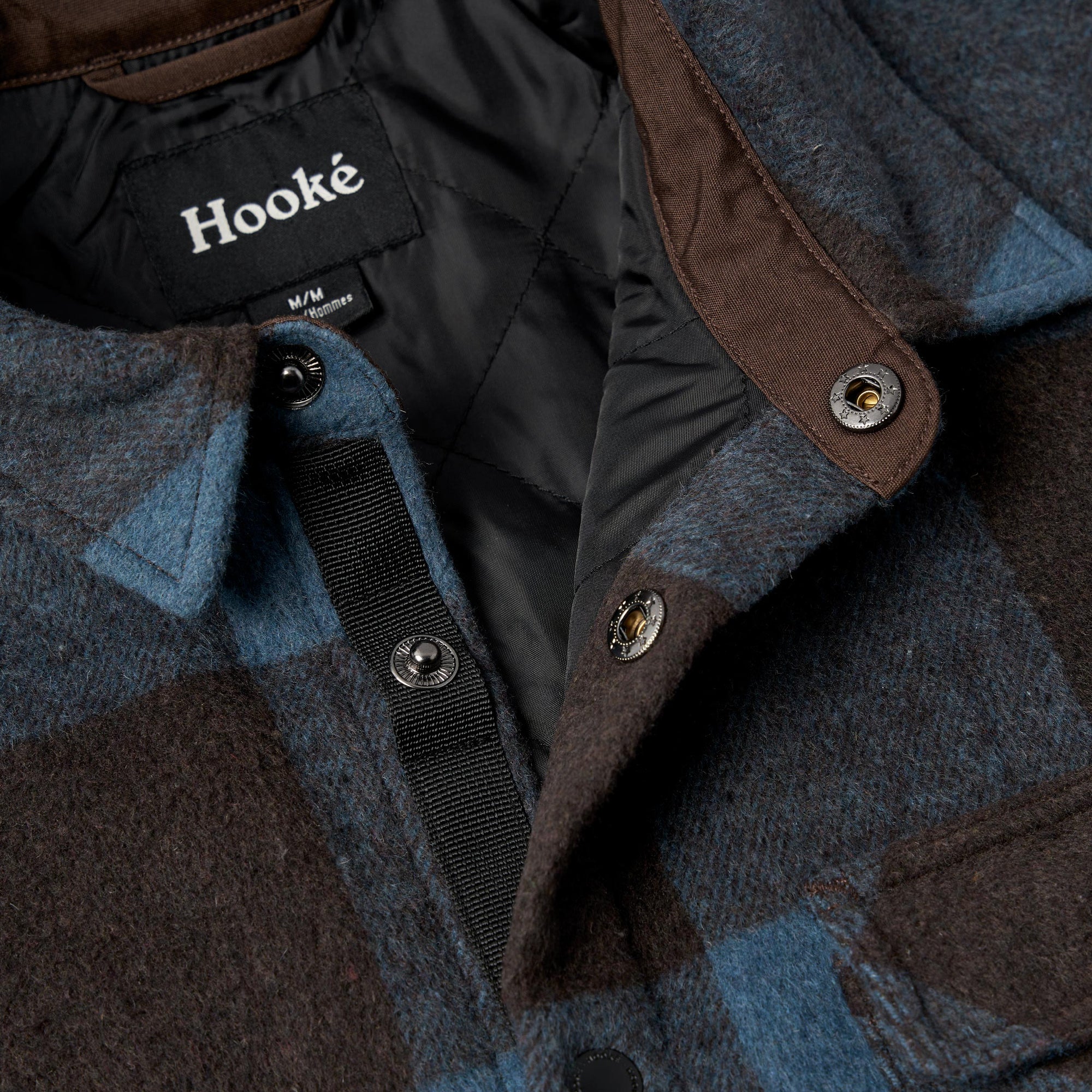 HOOKE Steel Blue and Brown Insulated Canadian Shirt 