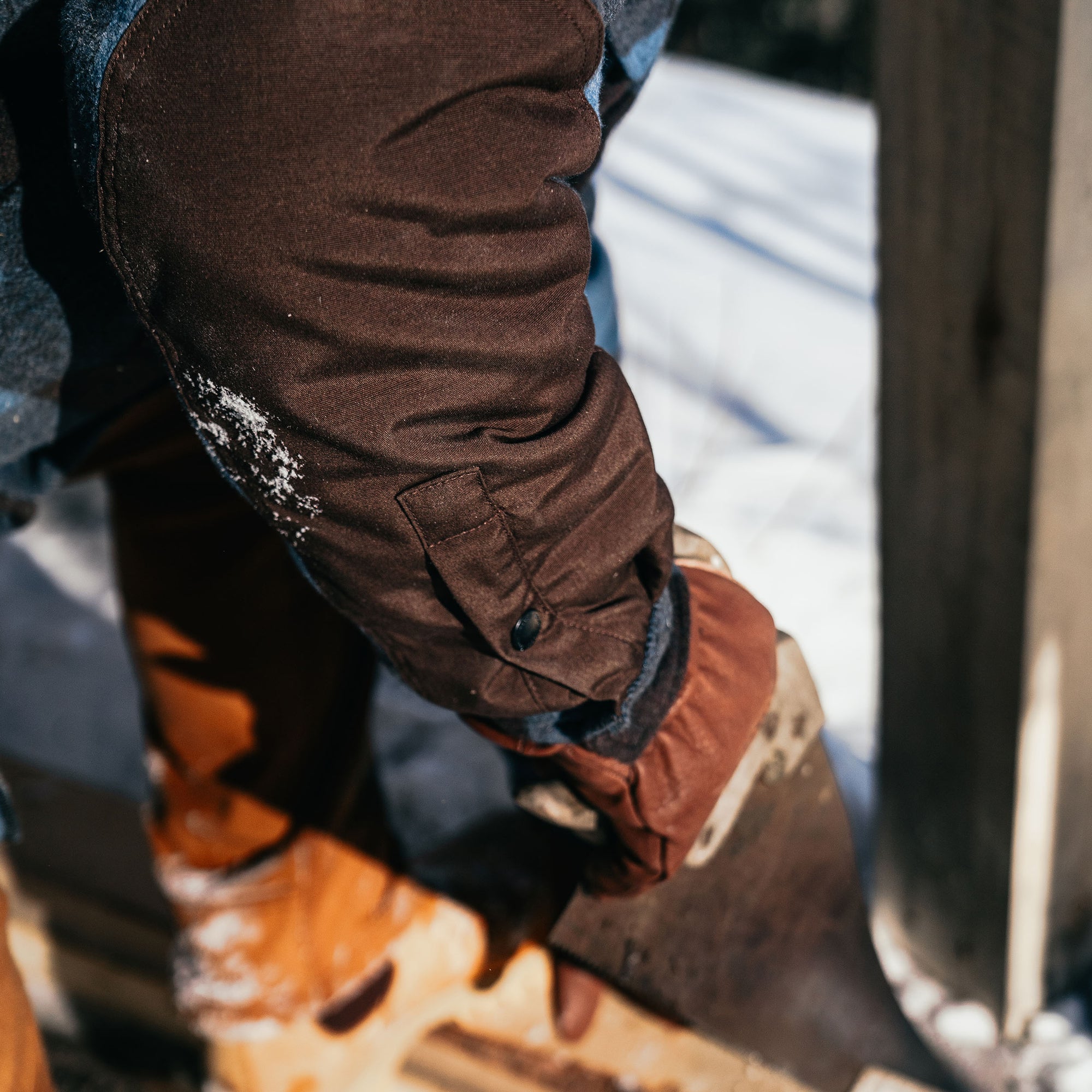 HOOKE Steel Blue and Brown Insulated Canadian Shirt 