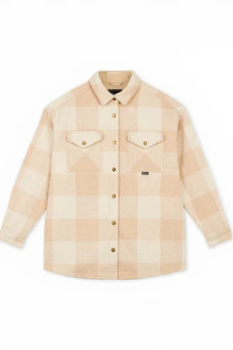 HOOKE Canadian Overshirt femme oatmeal &amp; tan