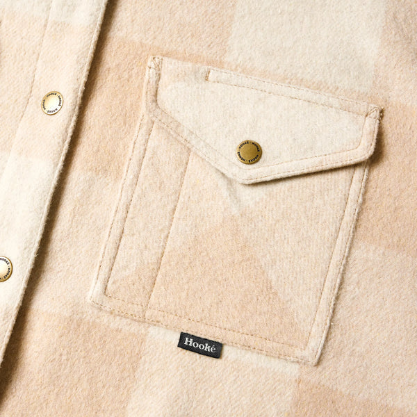 HOOKE Canadian Overshirt femme oatmeal &amp; tan