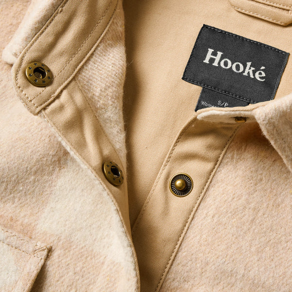 HOOKE Canadian Overshirt femme oatmeal &amp; tan