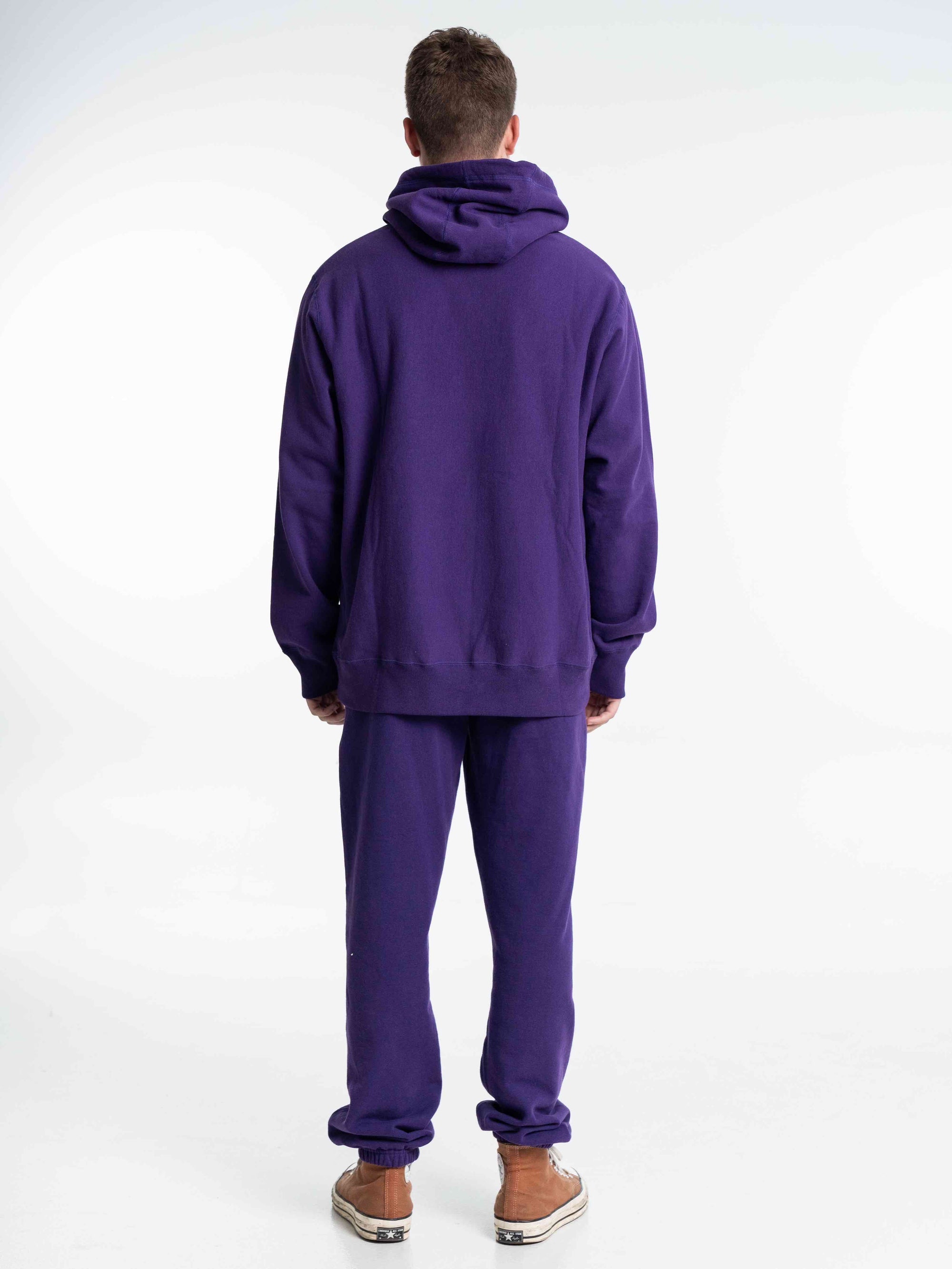 GANK Hoodie Violet brodé en blanc