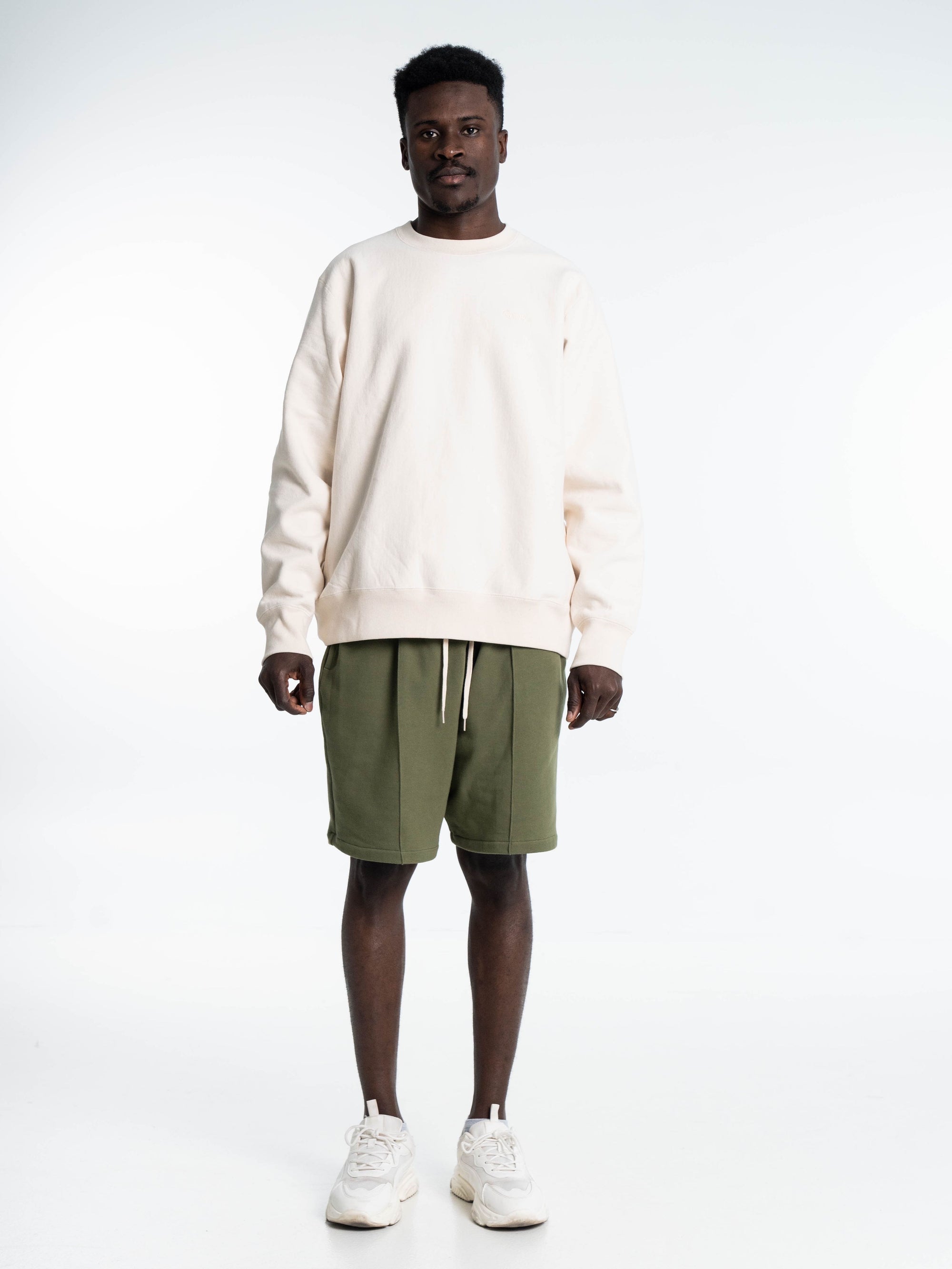 GANK Cream Embroidered Crew Neck Sweater