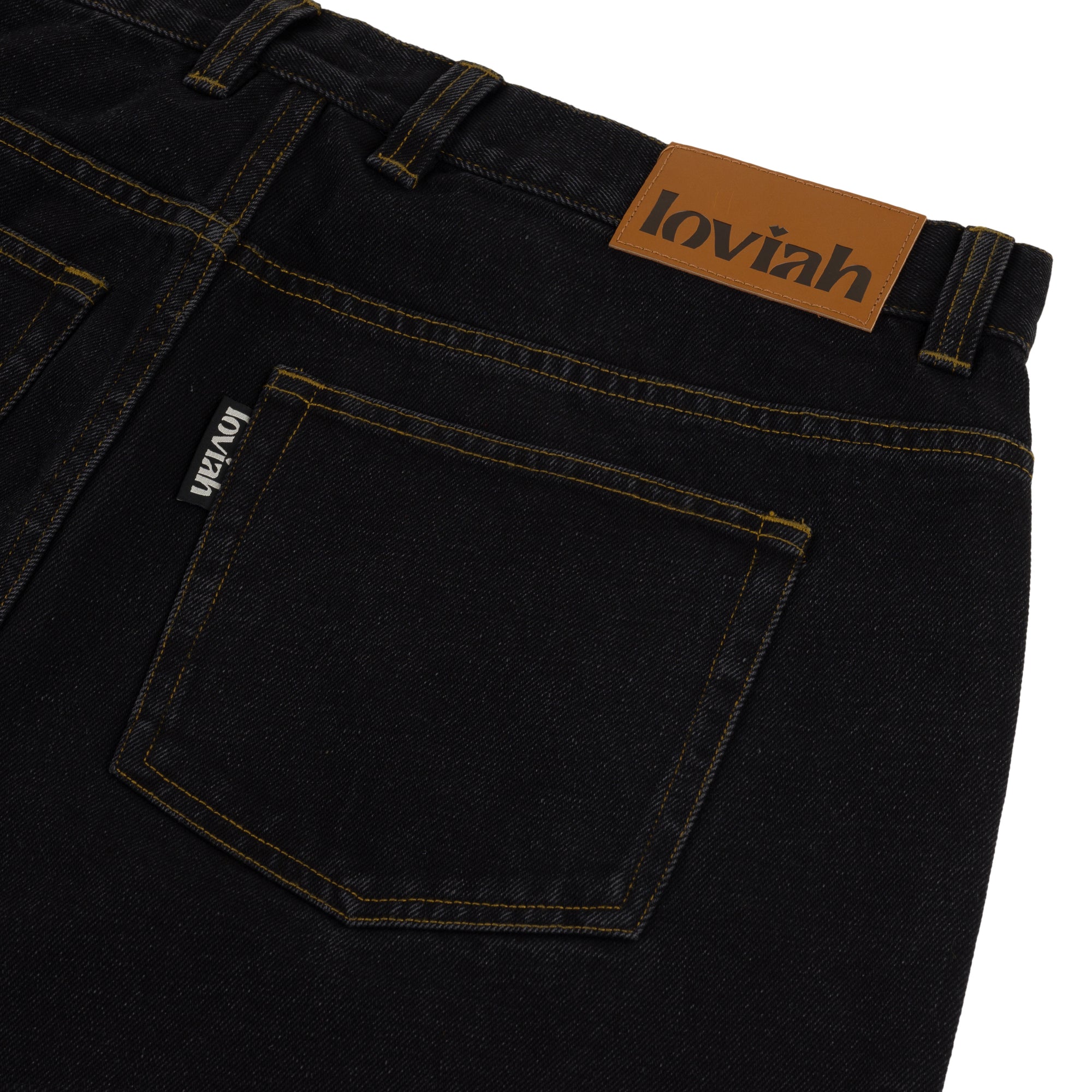 LOVIAH Denim pantalon en noir délavé