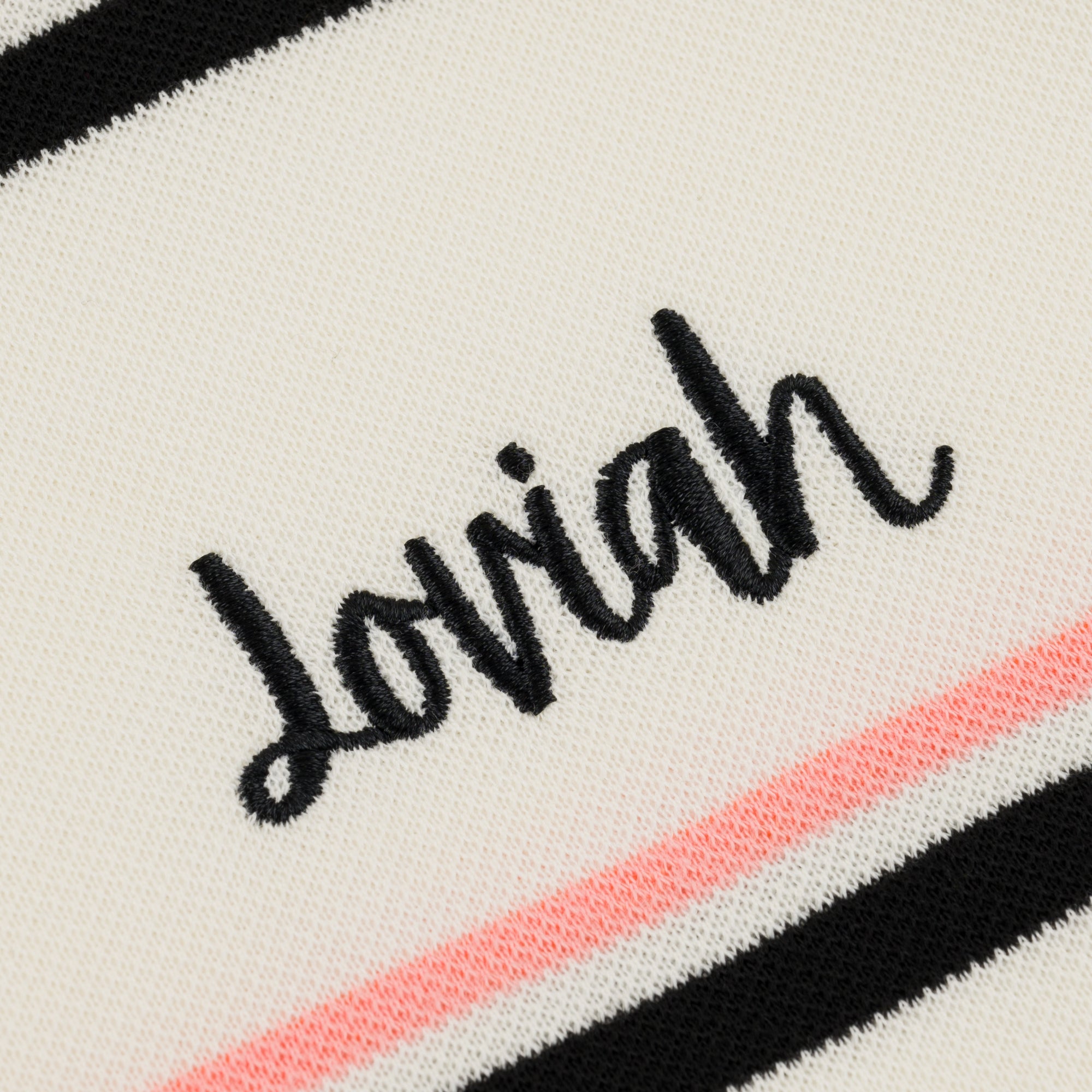 LOVIAH Striped polo shirt in cream