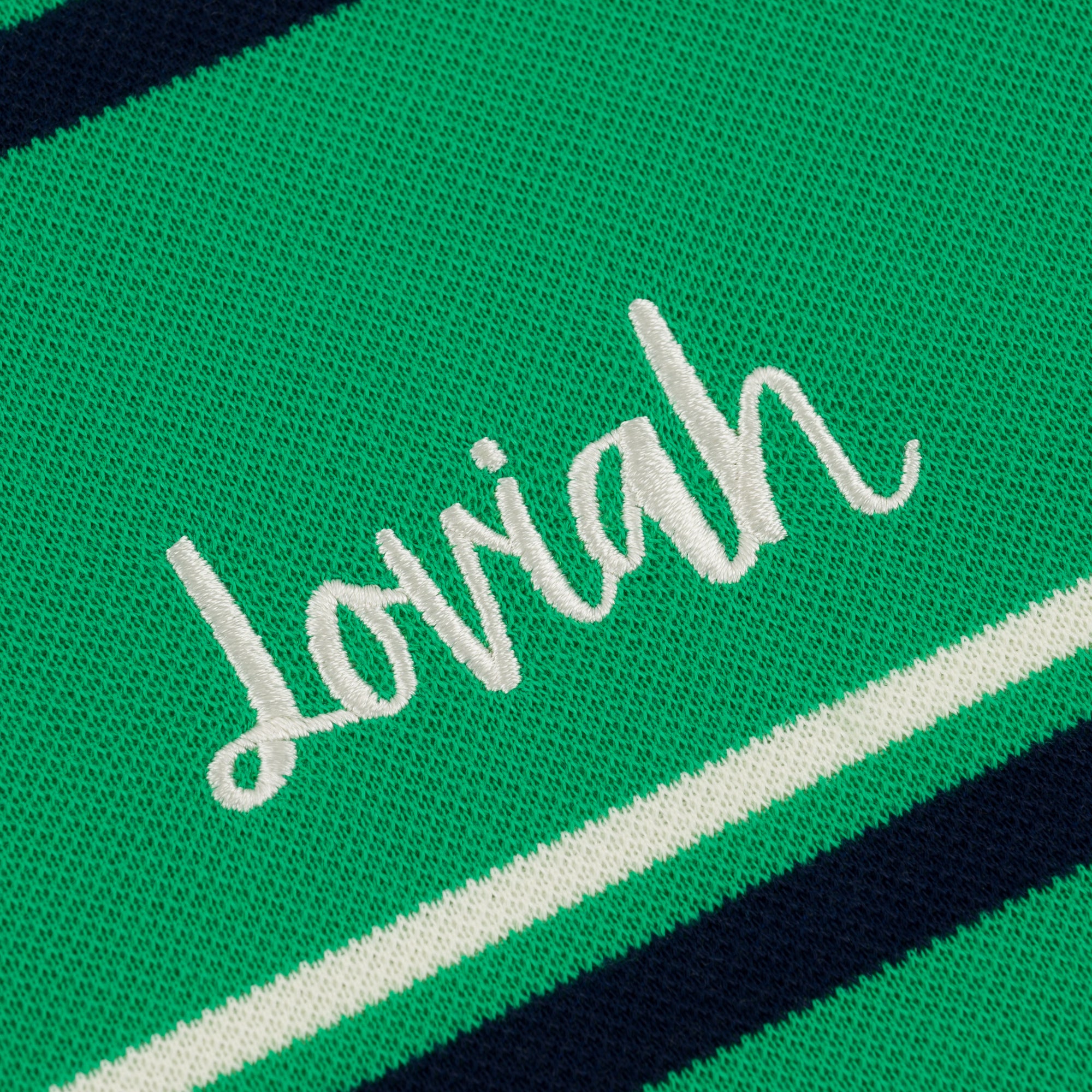 LOVIAH Striped polo shirt in green