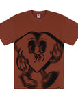 LOVIAH Blur t-shirt in rust 