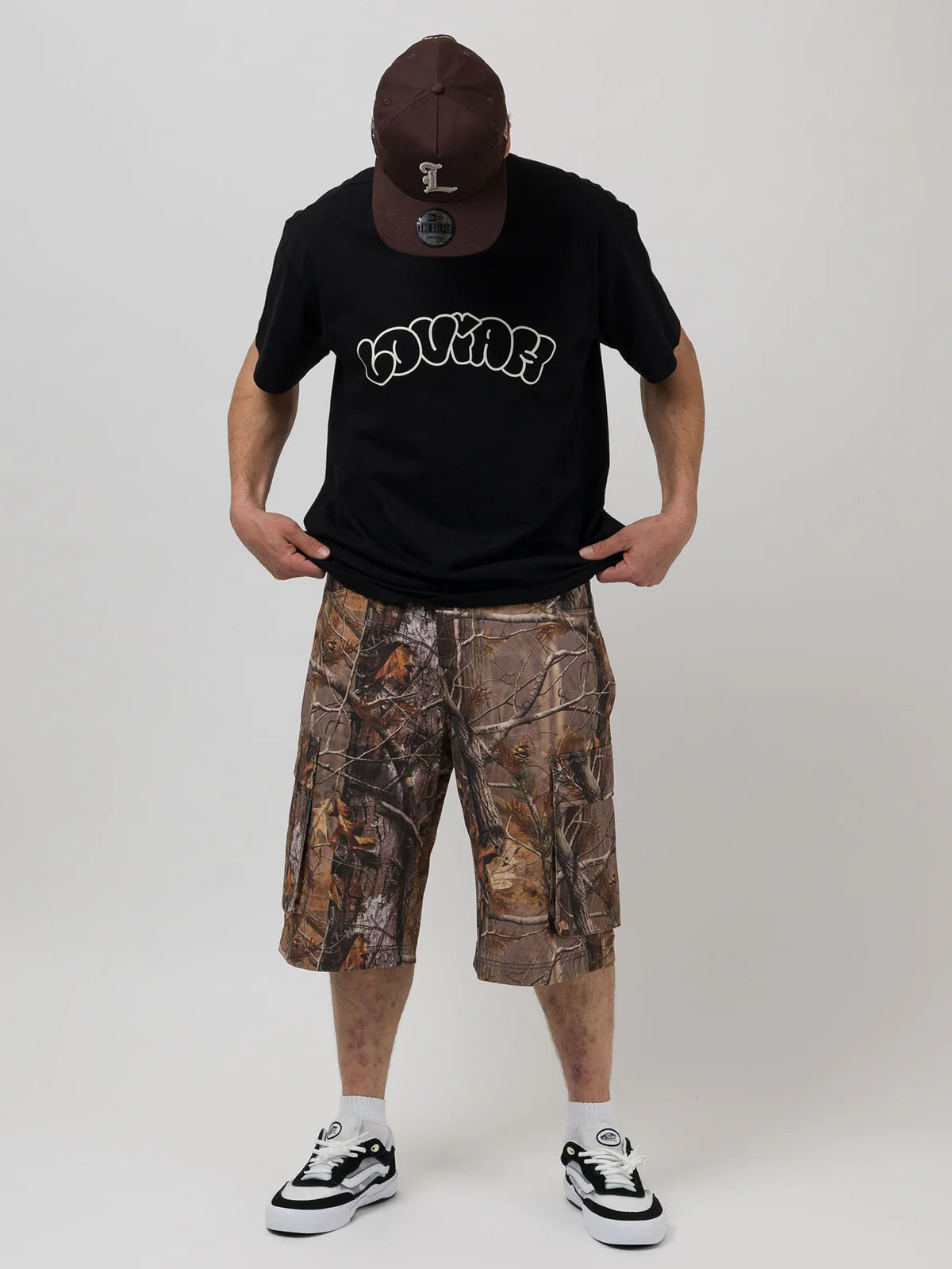 LOVIAH TROOPER COTTON CARGO SHORTS CAMO TREE