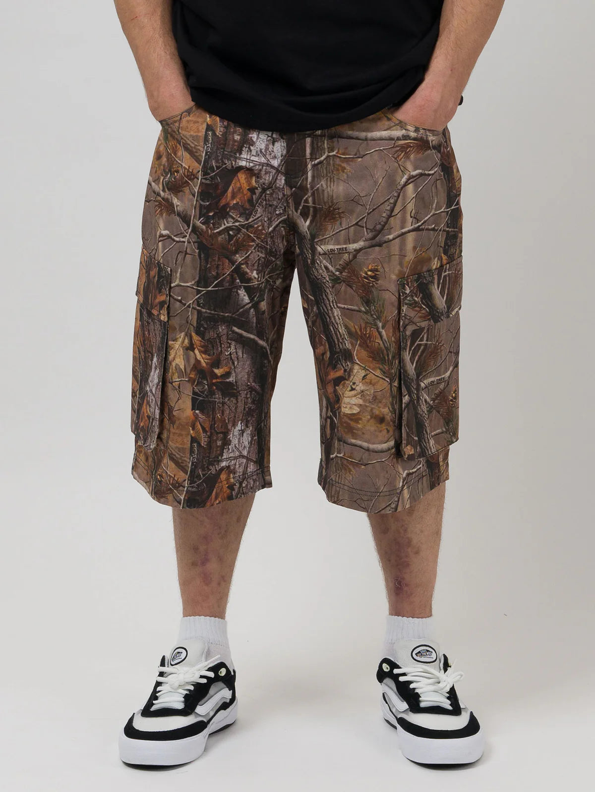 LOVIAH TROOPER COTTON CARGO SHORTS CAMO TREE