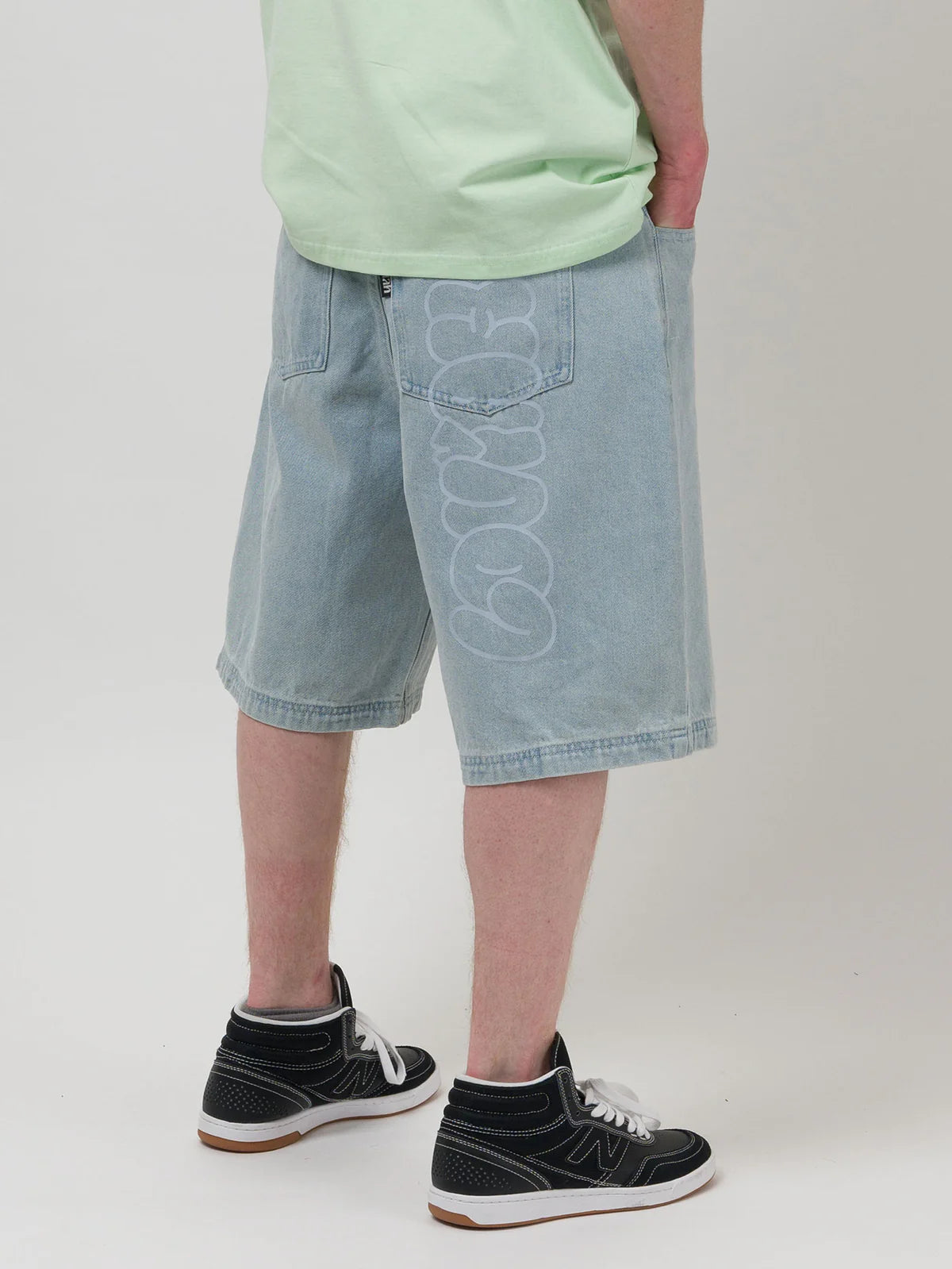 LOVIAH JHORTS DENIM SHORTS WHITE BLUE WASH