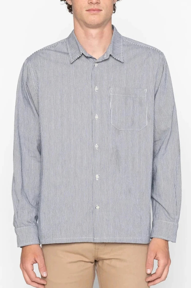 NAKED &amp; FAMOUS True Shirt - Organic Hickory - Indigo
