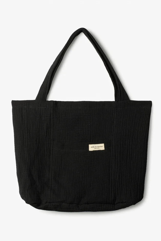 *MILO &amp; DEXTER Sac fourre-tout en coton en noir